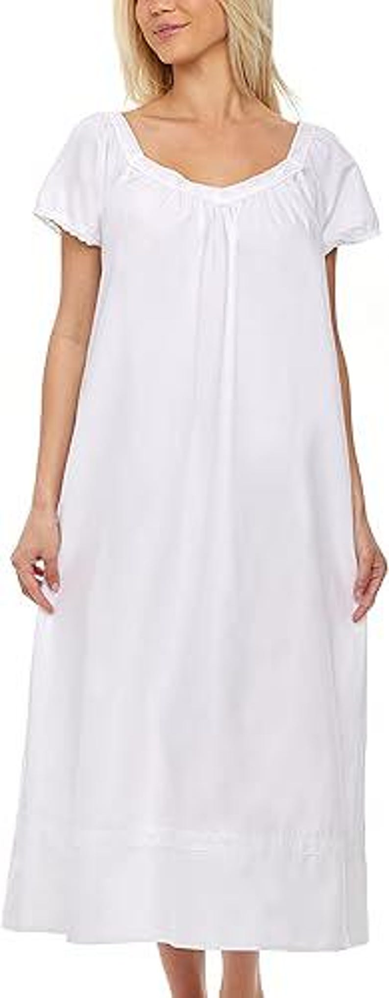 Pure Cotton Nightgown Half Sleeve Hot and Sexy Lingerie Sleepwear White Cotton Nightgown Cotton Lingerie Honeymoon Sleepwear